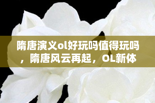 隋唐演义ol好玩吗值得玩吗,隋唐风云再起,OL新体验 隋唐演义ol好玩吗值得玩吗,隋唐风云再起,OL新体验