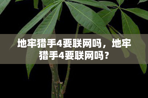 地牢猎手4要联网吗,地牢猎手4要联网吗? 地牢猎手4要联网吗,地牢猎手4要联网吗?