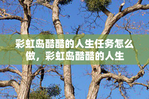 彩虹岛酷酷的人生任务怎么做,彩虹岛酷酷的人生 彩虹岛酷酷的人生任务怎么做,彩虹岛酷酷的人生