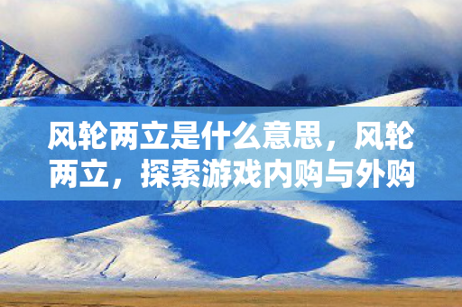 风轮两立是什么意思,风轮两立,探索游戏内购与外购的共存之道 风轮两立是什么意思,风轮两立,探索游戏内购与外购的共存之道