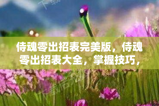 侍魂零出招表完美版,侍魂零出招表大全,掌握技巧,称霸战场 侍魂零出招表完美版,侍魂零出招表大全,掌握技巧,称霸战场