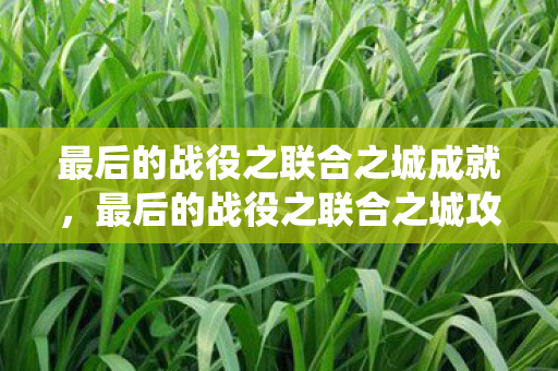 最后的战役之联合之城成就,最后的战役之联合之城攻略 最后的战役之联合之城成就,最后的战役之联合之城攻略
