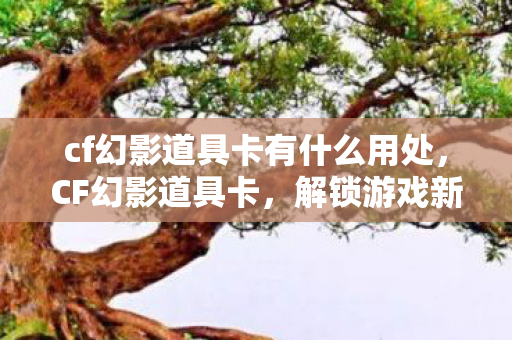 cf幻影道具卡有什么用处,CF幻影道具卡,解锁游戏新体验 cf幻影道具卡有什么用处,CF幻影道具卡,解锁游戏新体验