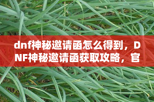 dnf神秘邀请函怎么得到,DNF神秘邀请函获取攻略,官方途径与策略分享 dnf神秘邀请函怎么得到,DNF神秘邀请函获取攻略,官方途径与策略分享