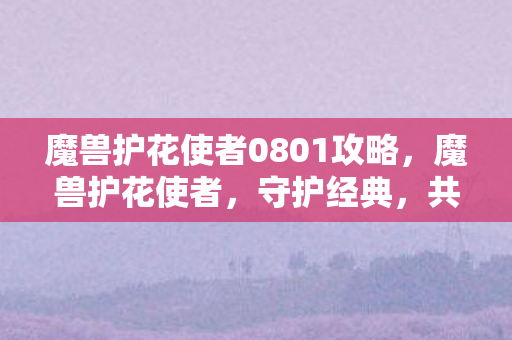 魔兽护花使者0801攻略，魔兽护花使者，守护经典，共筑回忆