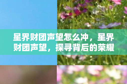 星界财团声望怎么冲，星界财团声望，探寻背后的荣耀与挑战