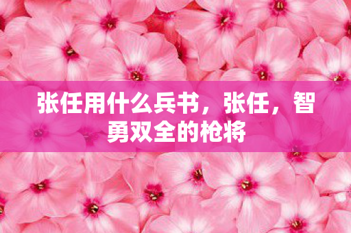 张任用什么兵书,张任,智勇双全的枪将 张任用什么兵书,张任,智勇双全的枪将