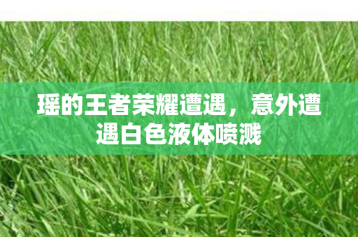 瑶的王者荣耀遭遇,意外遭遇白色液体喷溅 瑶的王者荣耀遭遇,意外遭遇白色液体喷溅