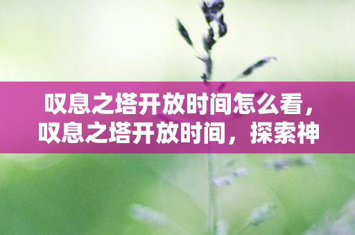 叹息之塔开放时间怎么看,叹息之塔开放时间,探索神秘之塔的神秘时刻 叹息之塔开放时间怎么看,叹息之塔开放时间,探索神秘之塔的神秘时刻