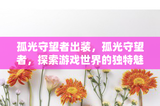 孤光守望者出装，孤光守望者，探索游戏世界的独特魅力