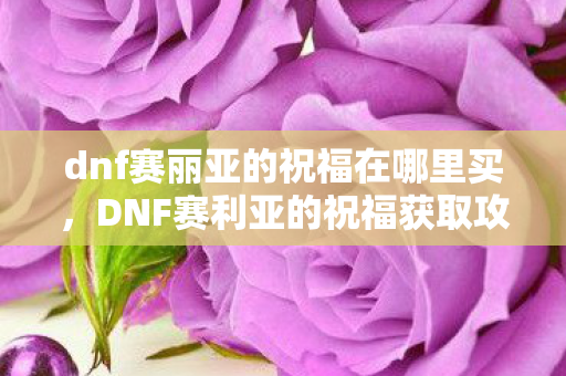 dnf赛丽亚的祝福在哪里买,DNF赛利亚的祝福获取攻略,官方途径与技巧分享 dnf赛丽亚的祝福在哪里买,DNF赛利亚的祝福获取攻略,官方途径与技巧分享
