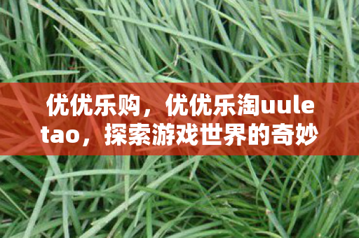 优优乐购,优优乐淘uuletao,探索游戏世界的奇妙之旅 优优乐购,优优乐淘uuletao,探索游戏世界的奇妙之旅