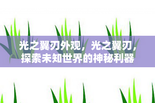 光之翼刃外观,光之翼刃,探索未知世界的神秘利器 光之翼刃外观,光之翼刃,探索未知世界的神秘利器
