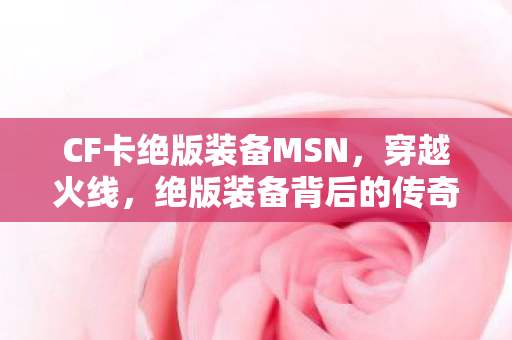 CF卡绝版装备MSN,穿越火线,绝版装备背后的传奇故事 CF卡绝版装备MSN,穿越火线,绝版装备背后的传奇故事