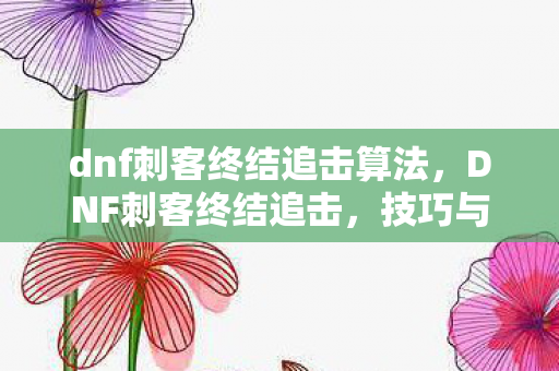 dnf刺客终结追击算法图片