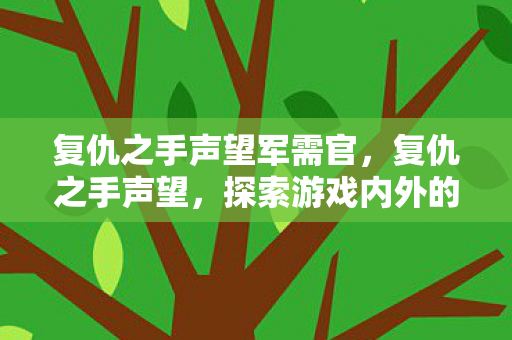 复仇之手声望军需官,复仇之手声望,探索游戏内外的荣耀与挑战 复仇之手声望军需官,复仇之手声望,探索游戏内外的荣耀与挑战
