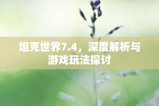 坦克世界7.4,深度解析与游戏玩法探讨 坦克世界7.4,深度解析与游戏玩法探讨