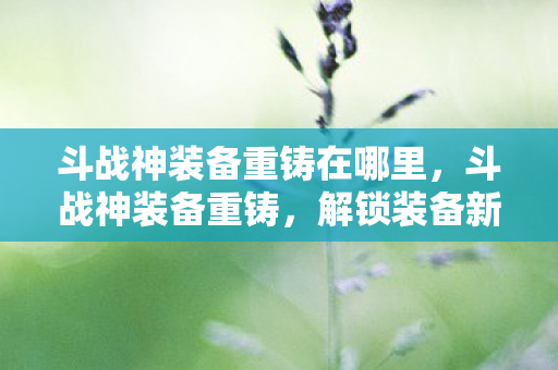 斗战神装备重铸在哪里，斗战神装备重铸，解锁装备新属性的关键步骤