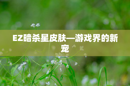 EZ暗杀星皮肤—游戏界的新宠 EZ暗杀星皮肤—游戏界的新宠