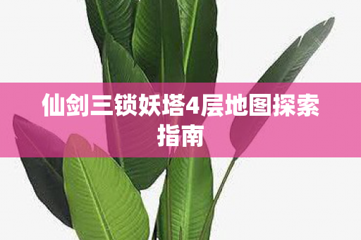 仙剑三锁妖塔4层地图探索指南 仙剑三锁妖塔4层地图探索指南
