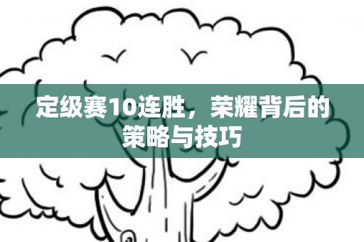 定级赛10连胜,荣耀背后的策略与技巧 定级赛10连胜,荣耀背后的策略与技巧