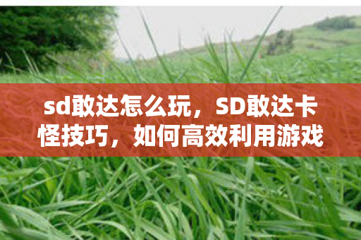 sd敢达怎么玩，SD敢达卡怪技巧，如何高效利用游戏机制