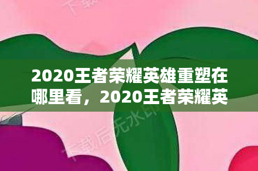 2020王者荣耀英雄重塑在哪里看，2020王者荣耀英雄重塑，重塑背后的故事与影响