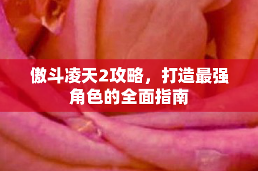 傲斗凌天2攻略,打造最强角色的全面指南 傲斗凌天2攻略,打造最强角色的全面指南