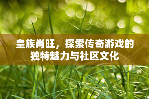 皇族肖旺,探索传奇游戏的独特魅力与社区文化 皇族肖旺,探索传奇游戏的独特魅力与社区文化