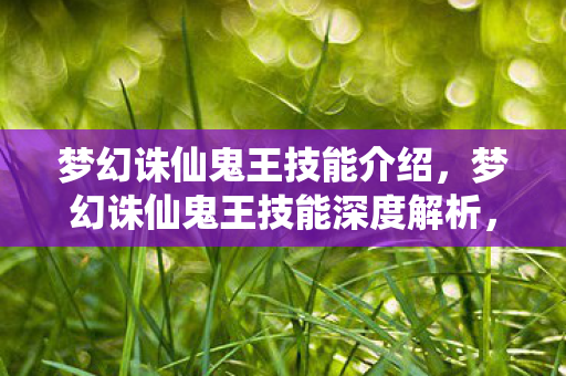 梦幻诛仙鬼王技能介绍，梦幻诛仙鬼王技能深度解析，掌握幽冥之力