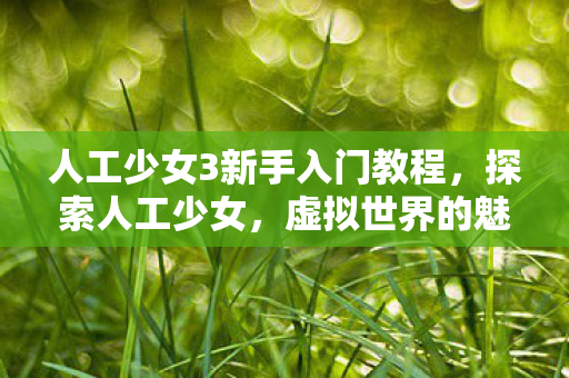 人工少女3新手入门教程，探索人工少女，虚拟世界的魅力与无限可能
