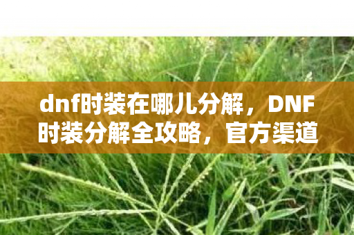 dnf时装在哪儿分解,DNF时装分解全攻略,官方渠道与技巧分享 dnf时装在哪儿分解,DNF时装分解全攻略,官方渠道与技巧分享