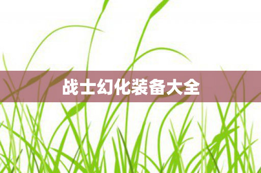战士幻化装备大全 战士幻化装备大全