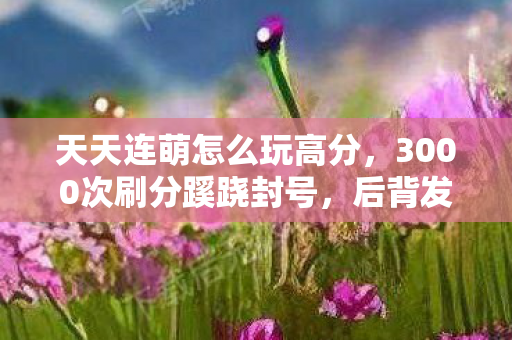 天天连萌怎么玩高分,3000次刷分蹊跷封号,后背发凉才懂这游戏在玩我 天天连萌怎么玩高分,3000次刷分蹊跷封号,后背发凉才懂这游戏在玩我