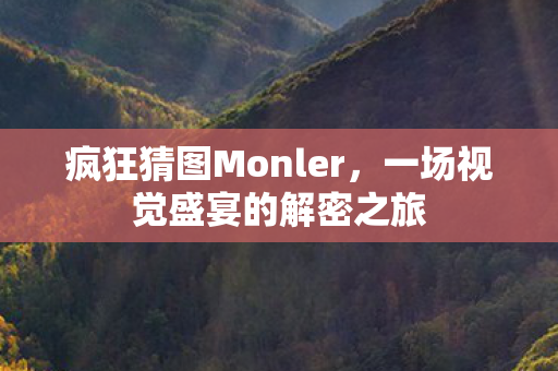 疯狂猜图Monler，一场视觉盛宴的解密之旅