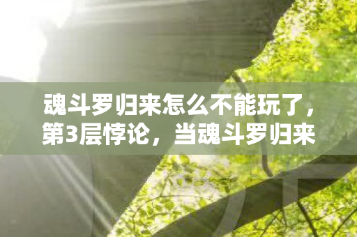 魂斗罗归来怎么不能玩了,第3层悖论,当魂斗罗归来服务器宕机,我的存在危机被按下了暂停键 魂斗罗归来怎么不能玩了,第3层悖论,当魂斗罗归来服务器宕机,我的存在危机被按下了暂停键