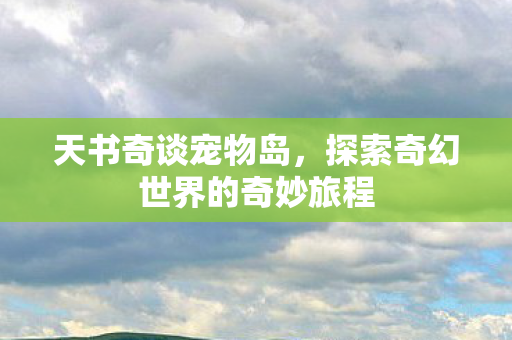 天书奇谈宠物岛,探索奇幻世界的奇妙旅程 天书奇谈宠物岛,探索奇幻世界的奇妙旅程