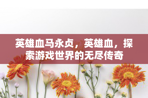 英雄血马永贞,英雄血,探索游戏世界的无尽传奇 英雄血马永贞,英雄血,探索游戏世界的无尽传奇