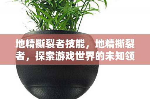 地精撕裂者技能,地精撕裂者,探索游戏世界的未知领域 地精撕裂者技能,地精撕裂者,探索游戏世界的未知领域
