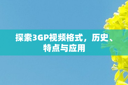 探索3GP视频格式,历史、特点与应用 探索3GP视频格式,历史、特点与应用