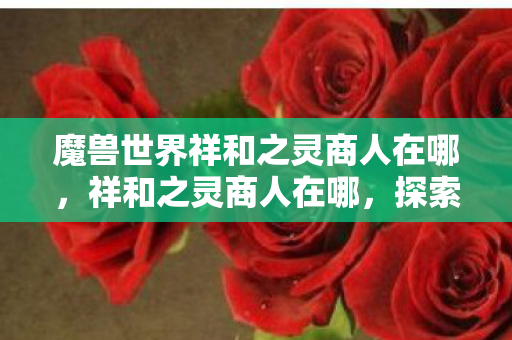 魔兽世界祥和之灵商人在哪,祥和之灵商人在哪,探索未知领域的神秘之旅 魔兽世界祥和之灵商人在哪,祥和之灵商人在哪,探索未知领域的神秘之旅