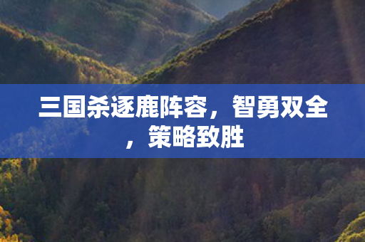 三国杀逐鹿阵容,智勇双全,策略致胜 三国杀逐鹿阵容,智勇双全,策略致胜