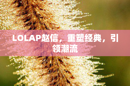 LOLAP赵信,重塑经典,引领潮流 LOLAP赵信,重塑经典,引领潮流