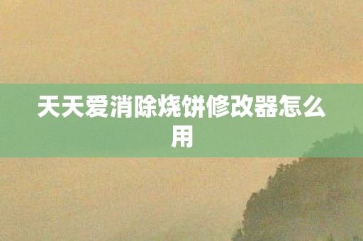 天天爱消除烧饼修改器怎么用 天天爱消除烧饼修改器怎么用