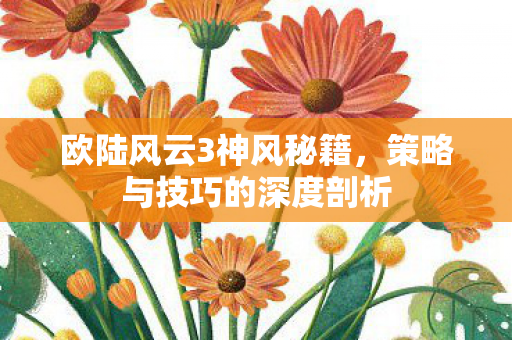 欧陆风云3神风秘籍,策略与技巧的深度剖析 欧陆风云3神风秘籍,策略与技巧的深度剖析