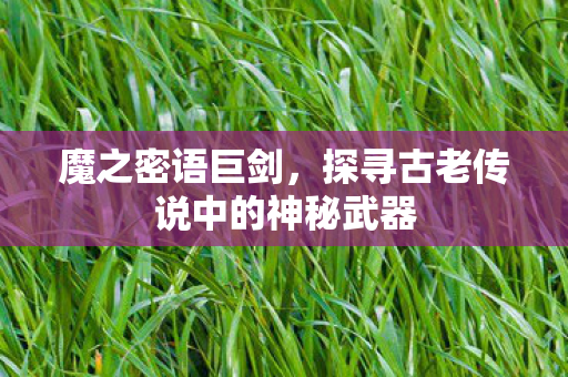 魔之密语巨剑,探寻古老传说中的神秘武器 魔之密语巨剑,探寻古老传说中的神秘武器