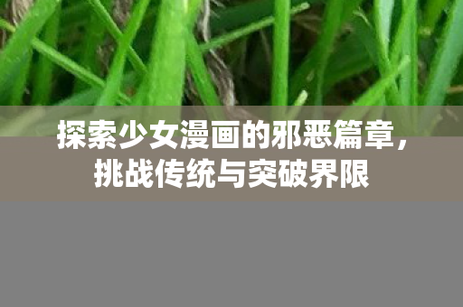探索少女漫画的邪恶篇章,挑战传统与突破界限 探索少女漫画的邪恶篇章,挑战传统与突破界限