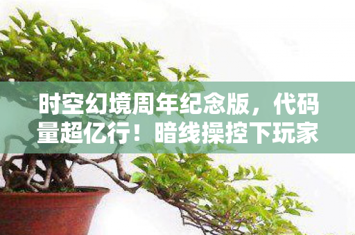 时空幻境周年纪念版,代码量超亿行!暗线操控下玩家集体头皮发麻的赛博暴动 时空幻境周年纪念版,代码量超亿行!暗线操控下玩家集体头皮发麻的赛博暴动