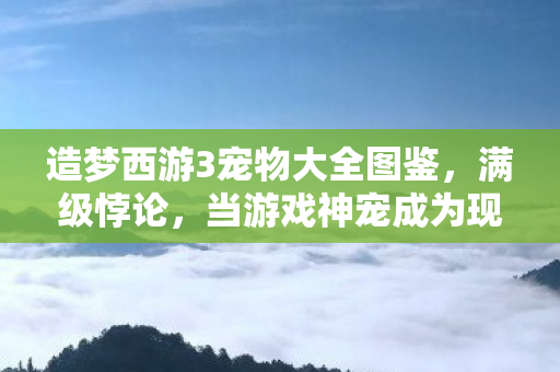 造梦西游3宠物大全图鉴，满级悖论，当游戏神宠成为现实废墟的墓志铭