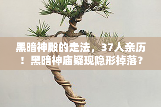 黑暗神殿的走法，37人亲历！黑暗神庙疑现隐形掉落？网吧老炮绷不住，我刷了三年假本？
